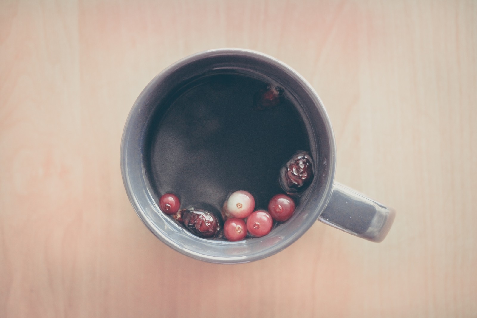 a cup of berry tea